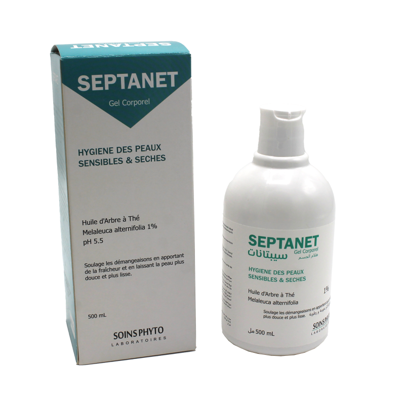 SEPTANET Gel Corporel – Hygiène des Peaux Sensibles & Sèches 500 ml